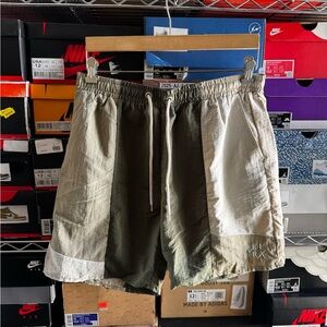Lira Olive and White Athletic Shorts